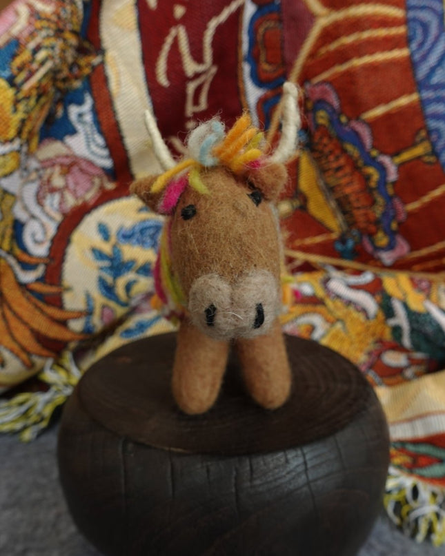Handcrafted Yak Wool Felted Animal Figurine