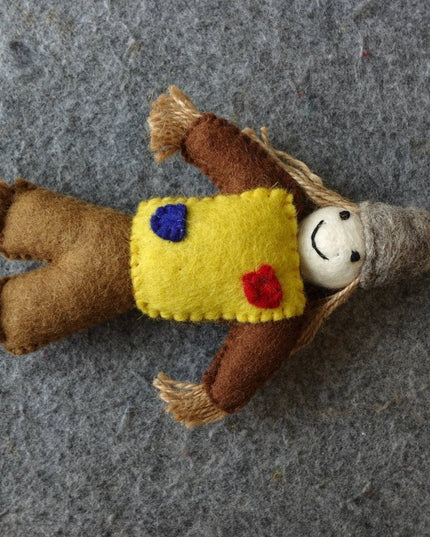 Handcrafted Yak Wool Felted Doll – A Whimsical Display of Craftsmanship and Charm