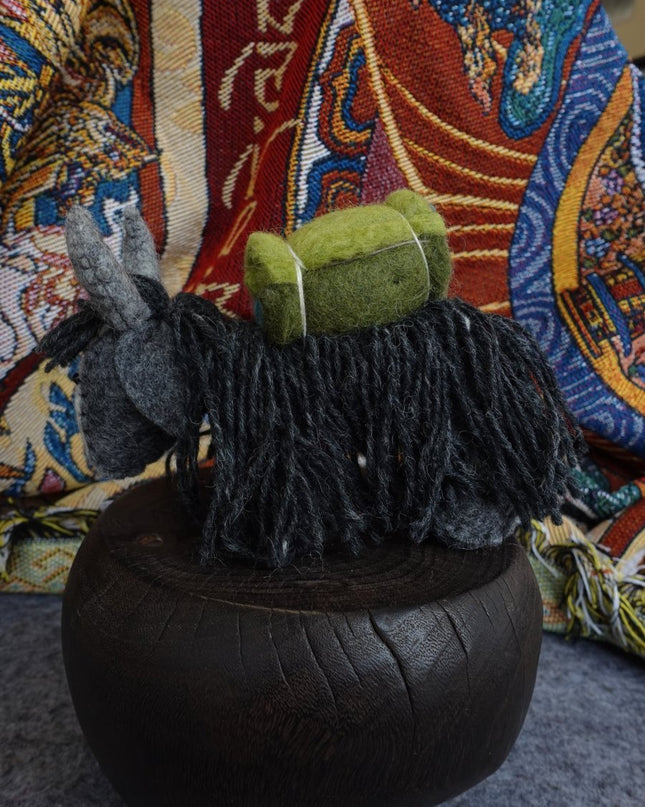 Handcrafted Yak Wool Felted Yeti Figurine