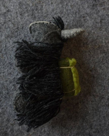 Handcrafted Yak Wool Felted Yeti Figurine