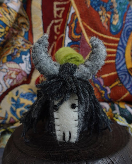 Handcrafted Yak Wool Felted Yeti Figurine
