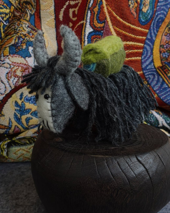 Handcrafted Yak Wool Felted Yeti Figurine
