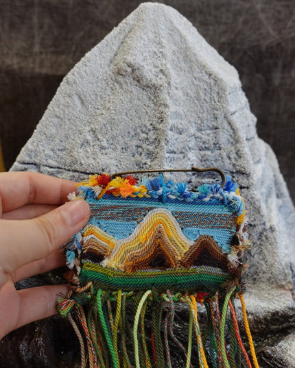 Kailash Handwoven Landscape Brooch and Bag Charm