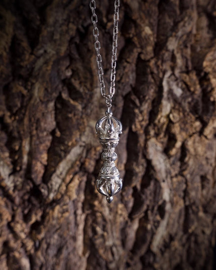 Pure Silver Vajra Symbol of Inner Strength and Spiritual Defense