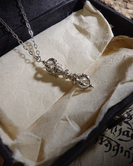Pure Silver Vajra Symbol of Inner Strength and Spiritual Defense