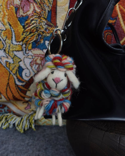 Rainbow Wool Sheep Ornament