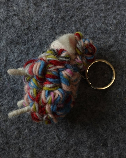 Rainbow Wool Sheep Ornament
